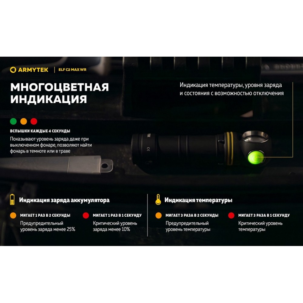 Налобный фонарь Armytek Elf C2 MAX WR WARM