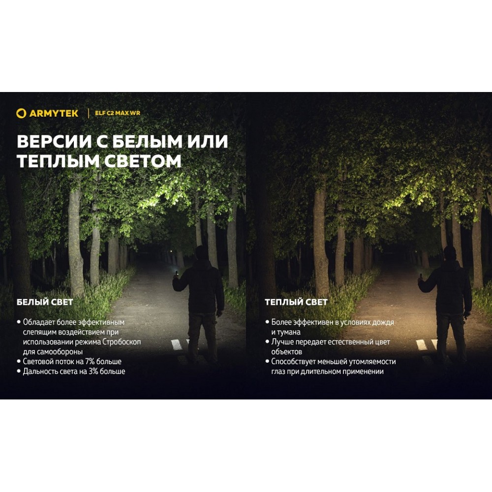Налобный фонарь Armytek Elf C2 MAX WR WARM